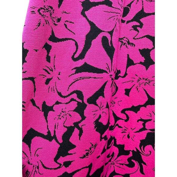 ZARA Jacquard Dress Size Small Floral Beautiful Pink Dress Pre-Owned - Picture 5 of 6